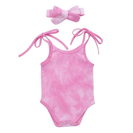 Fanvereka Newborn Baby Girls Romper Sleeveless Tie-Dye Print Sling Jumpsuit +Headband Set
Fanvereka Newborn Baby Girls Romper Sleeveless Tie-Dye Print Sling Jumpsuit +Headband Set