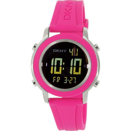 DKNY ny2324 Stainless Steel Case Pink Silicone Mineral Women's Watch