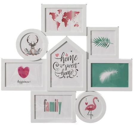 Fabulaxe Decorative Modern Wall Mounted Multi Photo Frame Collage Picture Holder for 8 Pictures Multiple Sized White 
Fabulaxe Decorative Modern Wall Mounted Multi Photo Frame Collage Picture Holder for 8 Pictures Multiple Sized White
