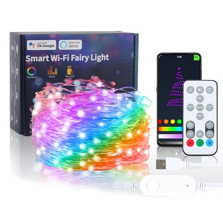 Smart Wifi Led String Lights RGB 33FT100LED Musical Fairy Light Remote App Control Twinkle Lights for Home Dorm Apartment
Smart Wifi Led String Lights RGB 33FT100LED Musical Fairy Light Remote App Control Twinkle Lights for Home Dorm Apartment