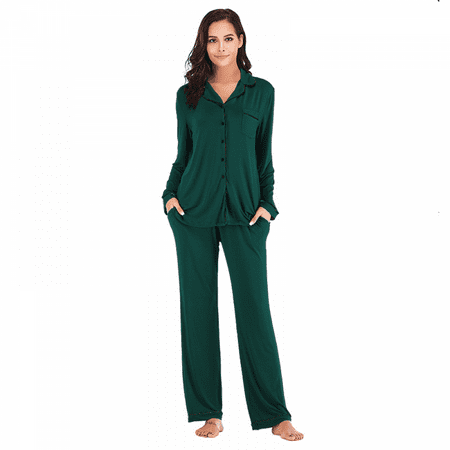 BESTSPR Women Comfortable Modal Suit Home Long-Sleeved Long Pants Pajamas S-2XL