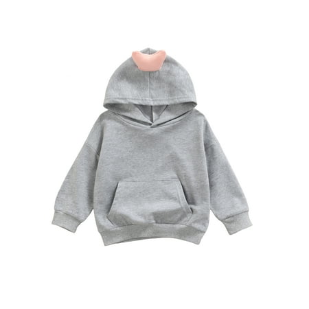 Canrulo Kids Baby Girls Hooded Pullover Sweatshirt Solid Long Sleeve Sweater Tops with Pocket Grey 2-3 Years
Canrulo Kids Baby Girls Hooded Pullover Sweatshirt Solid Long Sleeve Sweater Tops with Pocket Grey 2-3 Years