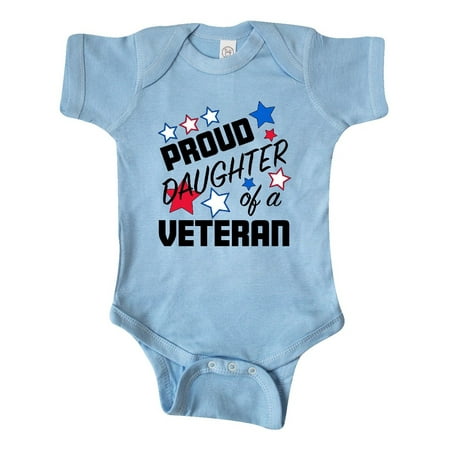 Inktastic Proud Daughter of a Veteran- Veterans Day Gift Baby Girl Bodysuit