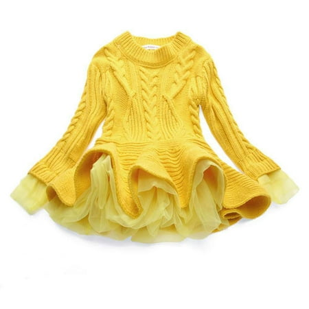 Honeeladyy Winter Coats Toddler Kids Baby Girls Knitted Sweater Winter Crochet Dress with Tulle Pullover Yellow Clearance under 10$
Honeeladyy Winter Coats Toddler Kids Baby Girls Knitted Sweater Winter Crochet Dress with Tulle Pullover Yellow Clearance under 10$
