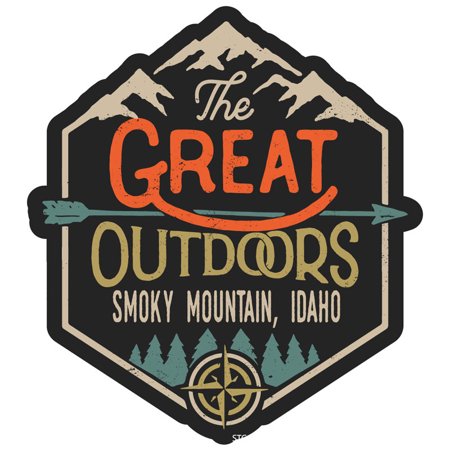 Smoky Mountain Idaho The Great Outdoors Design 4-Inch Magnet