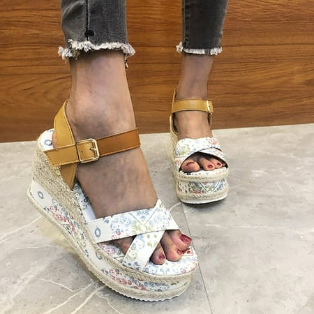 Summer Savings! Zpanxa Womens Casual Shoes Women Thick-Bottom Sloped Sandals Print High-Heeled Wedges Platform Shoes Multicolor 35
Summer Savings! Zpanxa Womens Casual Shoes Women Thick-Bottom Sloped Sandals Print High-Heeled Wedges Platform Shoes Multicolor 35
