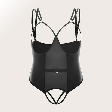 Women Wet Sexy Bodysuit Ladies Harness Lingerie Crotchless Underwear Sleepwear