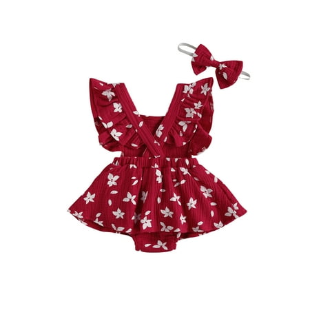 Canrulo Newborn Baby Girls Clothes Summer Ruffle Romper Bodysuits with Tulle Dress Wine red 18-24 Months
Canrulo Newborn Baby Girls Clothes Summer Ruffle Romper Bodysuits with Tulle Dress Wine red 18-24 Months