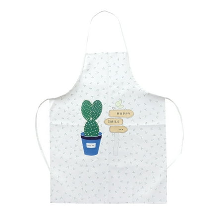 Apron Nordic Style PU Cartoon Pattern Bakery Kitchen Home Apron
