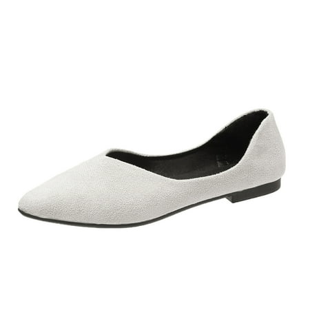 Women Flat Shoes Ladies Fashion Solid Color Suede Pointed Toe Casual Shoes Shallow Flat Shoes
Women Flat Shoes Ladies Fashion Solid Color Suede Pointed Toe Casual Shoes Shallow Flat Shoes