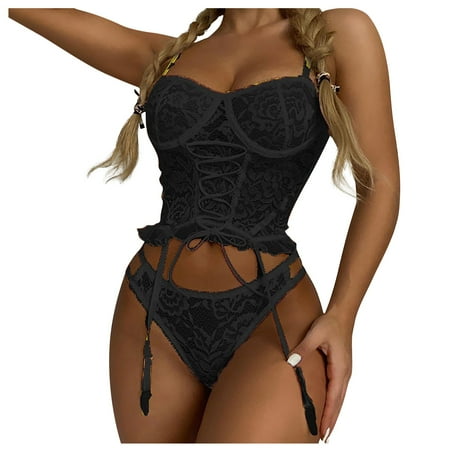 ZXHACSJ Women s Sexy Underwear Solid Color Lace Strap Two-piece Pajama Suit Black XXXXL
ZXHACSJ Women s Sexy Underwear Solid Color Lace Strap Two-piece Pajama Suit Black XXXXL