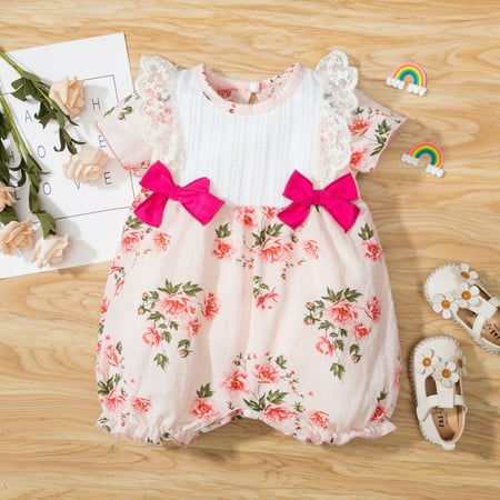 NIUREDLTD Toddler Kids Girls Cute Floral Prints Short Sleeves Romper Jumpsuit Cloths
NIUREDLTD Toddler Kids Girls Cute Floral Prints Short Sleeves Romper Jumpsuit Cloths