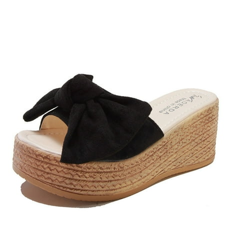 Jsezml Bow Platform Sandals for Women Wedge Heeled Sandals Dressy Summer High Heels Slippers Comfort Casual Slide Sandals
Jsezml Bow Platform Sandals for Women Wedge Heeled Sandals Dressy Summer High Heels Slippers Comfort Casual Slide Sandals