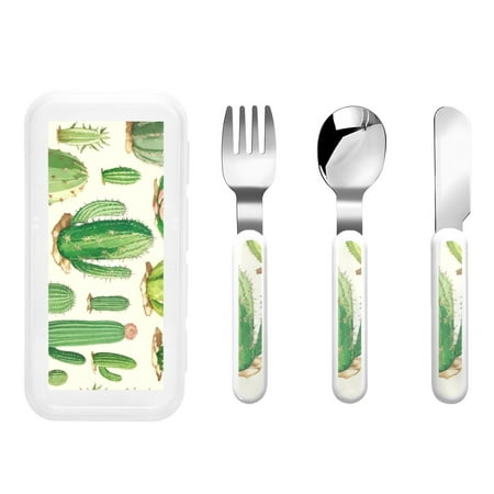 Easygdp Cactus And Succulent 3-Piece Flatware Set Kids Silverware Stainless Steel Toddler Kids Utensils Safe for Preschooler Children
Easygdp Cactus And Succulent 3-Piece Flatware Set Kids Silverware Stainless Steel Toddler Kids Utensils Safe for Preschooler Children