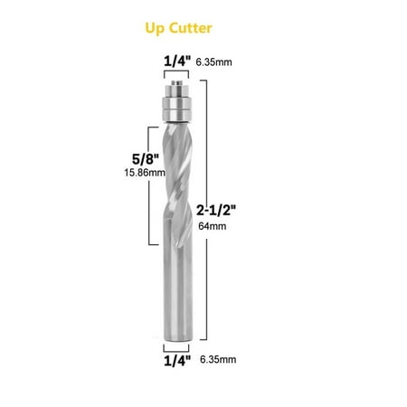 Goodhd Compression Flush Trim Solid Carbide Spiral Router Bit Miilling Cutter 6.35mm
Goodhd Compression Flush Trim Solid Carbide Spiral Router Bit Miilling Cutter 6.35mm
