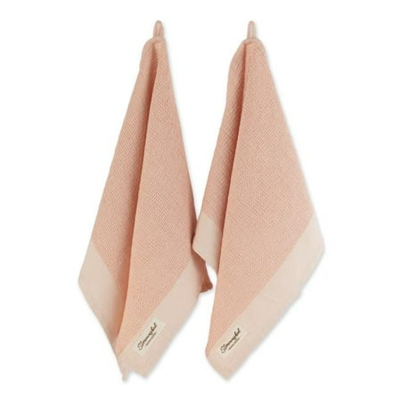 Pink Quartz Washed Waffle Dishtowel - Set of 2
