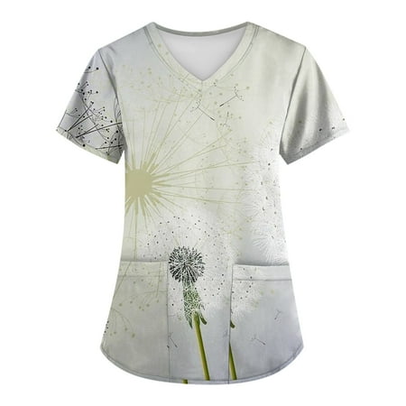 EHTMSAK Scrubs Tops for Women with Print with Pocket Floral Short Sleeve Nurse Uniform V Neck Tunic Pockets T Shirt Blouse White L
EHTMSAK Scrubs Tops for Women with Print with Pocket Floral Short Sleeve Nurse Uniform V Neck Tunic Pockets T Shirt Blouse White L