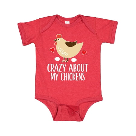 Inktastic Crazy About My Chickens Gift Baby Boy or Baby Girl Bodysuit