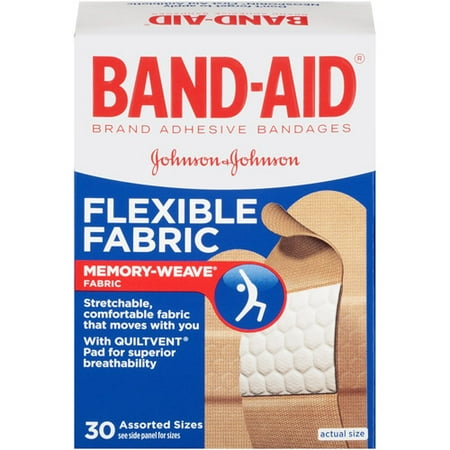 band aid adhesive bandages assorted flexible fabric walmart
