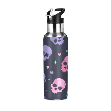 Water Bottles 20oz Straw Lid Wide Mouth Stainless Steel for School Sport Travel Skull Head and Heart
Water Bottles 20oz Straw Lid Wide Mouth Stainless Steel for School Sport Travel Skull Head and Heart