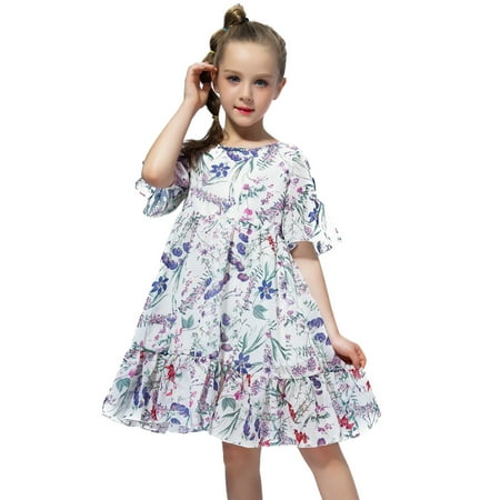 Rovga Toddler Girl Dress Clothes Dress Summer Short Sleeve Floral Prints Princess Dresss Chiffon Bohemian Dress Fashion
Rovga Toddler Girl Dress Clothes Dress Summer Short Sleeve Floral Prints Princess Dresss Chiffon Bohemian Dress Fashion