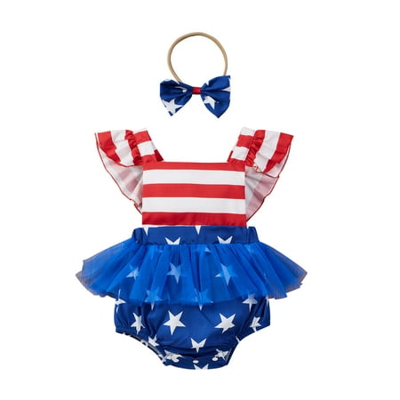Nokpsedcb 2PCS Newborn Baby Girls USA Flag Ruffled Lace Sleeveless Romper and Headband Summer Outfits Blue 9-12 Months
Nokpsedcb 2PCS Newborn Baby Girls USA Flag Ruffled Lace Sleeveless Romper and Headband Summer Outfits Blue 9-12 Months
