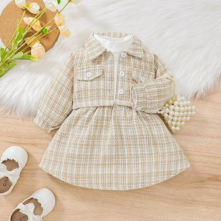 LOVEBAY Baby Girls Plaid Cardigan Coat Dress Set Girls Dress Autumn Winter Toddler Kids Plaid Knitted Sweater Dress Set
LOVEBAY Baby Girls Plaid Cardigan Coat Dress Set Girls Dress Autumn Winter Toddler Kids Plaid Knitted Sweater Dress Set