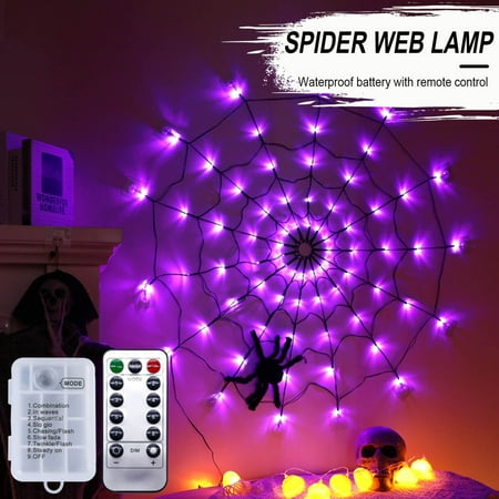 TUTUnaumb Hot Sale In Autumn & Winter Halloween Spider Lamp LED Waterproof 8 Lighting Modes Ghost Festival Theme Decoration Prop Remote Control 8 Function Battery Box Halloween Party Supplies-Purple
TUTUnaumb Hot Sale In Autumn & Winter Halloween Spider Lamp LED Waterproof 8 Lighting Modes Ghost Festival Theme Decoration Prop Remote Control 8 Function Battery Box Halloween Party Supplies-Purple