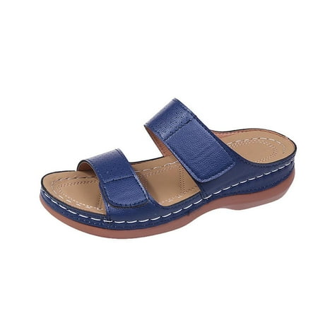 KBODIU Sandals Women Athletic Comfortable Outdoor Sandals with Arch Support Walking Sandals for Women Vintage Cutout Wedge Heel Open Toe Roman Sandals Slippers for Spot/Beach/Travel/Home Blue 43
KBODIU Sandals Women Athletic Comfortable Outdoor Sandals with Arch Support Walking Sandals for Women Vintage Cutout Wedge Heel Open Toe Roman Sandals Slippers for Spot/Beach/Travel/Home Blue 43