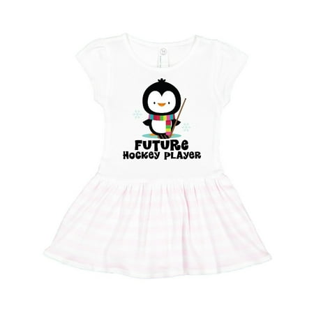 Inktastic Future Hockey Player penguin Gift Toddler Girl Dress