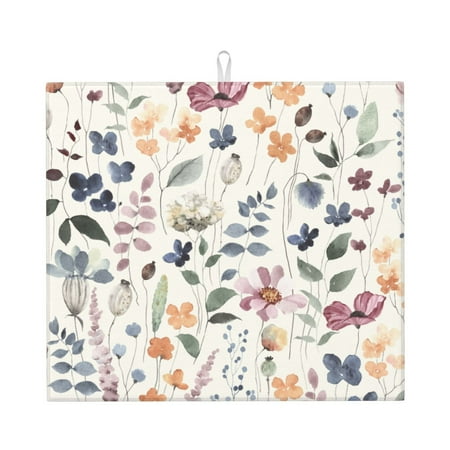 Lukts Watercolor Floral Print Ultra Water Dish Drying Mat Slip Resistant Pad for Sink Dishes or Under Rack Kitchen Counter Accessories
Lukts Watercolor Floral Print Ultra Water Dish Drying Mat Slip Resistant Pad for Sink Dishes or Under Rack Kitchen Counter Accessories