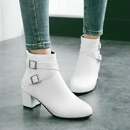 Feiboyy Autumn And Winter Women Thick Heel Short Boots Belt Buckle Mid Heel Side Zipper Women Boots
Feiboyy Autumn And Winter Women Thick Heel Short Boots Belt Buckle Mid Heel Side Zipper Women Boots