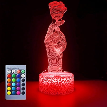 YSTIAN 3D Rose Flower Night Light Lamp Illusion Night Light 16 Color Changing Table Desk Decoration Lamps Gift with Acrylic Flat ABS Base USB Cable Toy
YSTIAN 3D Rose Flower Night Light Lamp Illusion Night Light 16 Color Changing Table Desk Decoration Lamps Gift with Acrylic Flat ABS Base USB Cable Toy