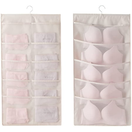 Enlarged Closet Hanging Bra Organizer with Rotating Metal Hanger Extra-Large Dual Sided Wall Shelf Wardrobe Mesh Pocket
Enlarged Closet Hanging Bra Organizer with Rotating Metal Hanger Extra-Large Dual Sided Wall Shelf Wardrobe Mesh Pocket