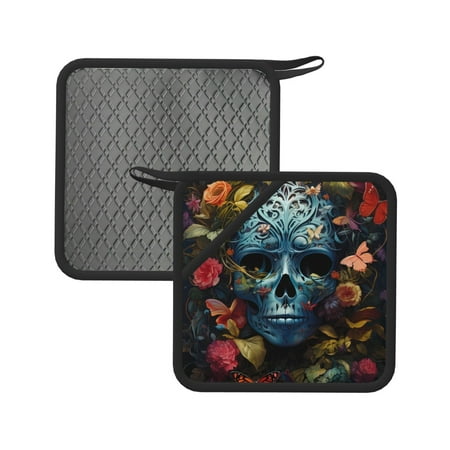 Sikiie Butterfly Flower Skull A Pot Holders Kitchen Insulation Mats Heat Resistant Pot-Holder Oven Anti-Scald Pads for Cooking Baking 7.1*7.1inch
Sikiie Butterfly Flower Skull A Pot Holders Kitchen Insulation Mats Heat Resistant Pot-Holder Oven Anti-Scald Pads for Cooking Baking 7.1*7.1inch