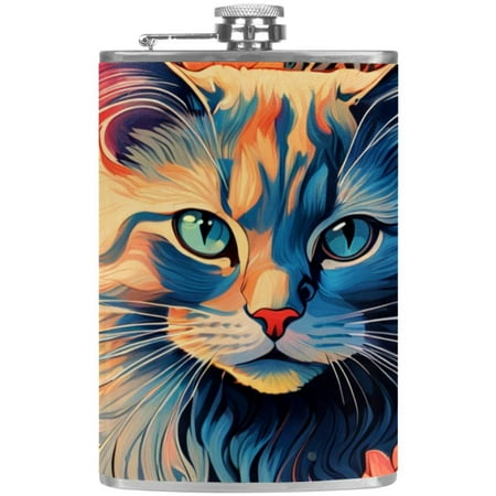 josid Cat Pattern 3.6x6in Stainless Steel Small Flask Leak-Proof Stainless Steel Construction Wrapped in Premium Two-Layer Leather Nano-Printed Design 227ml Capacity
josid Cat Pattern 3.6x6in Stainless Steel Small Flask Leak-Proof Stainless Steel Construction Wrapped in Premium Two-Layer Leather Nano-Printed Design 227ml Capacity