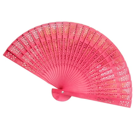 xiuh wedding hand fragrant party carved bamboo folding fan chinese wooden g