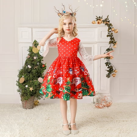 Gotyou Girl s Chirstmas Party Dress Print Puffy A-line Skirt Elastic Outfits Dresses
Gotyou Girl s Chirstmas Party Dress Print Puffy A-line Skirt Elastic Outfits Dresses