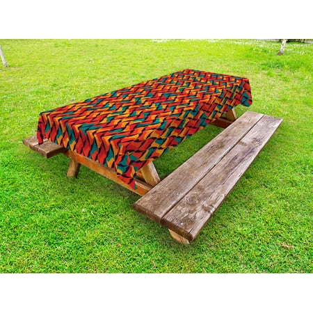 Geometric Outdoor Tablecloth Abstract Funky Waves Contemporary Style Vibrant Tribal African Effects Decorative Washable Fabric Picnic Table Cloth 58 X 84 Inches Jade Green Red Orange by Ambesonne
Geometric Outdoor Tablecloth Abstract Funky Waves Contemporary Style Vibrant Tribal African Effects Decorative Washable Fabric Picnic Table Cloth 58 X 84 Inches Jade Green Red Orange by Ambesonne