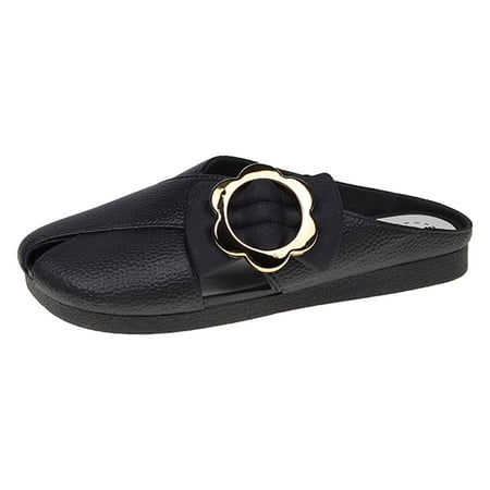 MIASHUI Womens Sandals Shoes Pattern Flower Decoration Round Toe Flat Bottom Comfortable Casual Shoes Casual Summer Shoes Black 8
MIASHUI Womens Sandals Shoes Pattern Flower Decoration Round Toe Flat Bottom Comfortable Casual Shoes Casual Summer Shoes Black 8