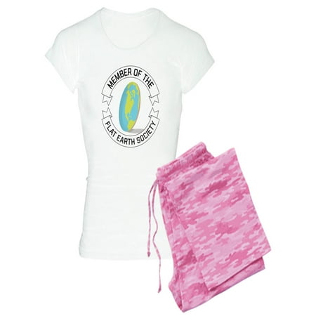 CafePress - Flat Earth Society - Women s Light Pajamas