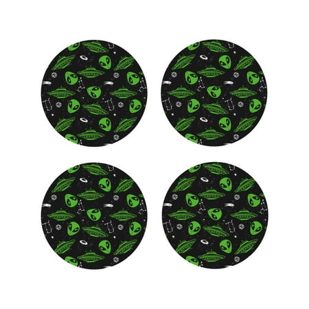Drink Coasters Set of 4 green Space Pattern Leather Coasters for Coffee Table Protector Heat Resistant Cute Coasters for Home Decor Housewarming Gifts Bar Kitchen 4 Inch Round Shape
Drink Coasters Set of 4 green Space Pattern Leather Coasters for Coffee Table Protector Heat Resistant Cute Coasters for Home Decor Housewarming Gifts Bar Kitchen 4 Inch Round Shape