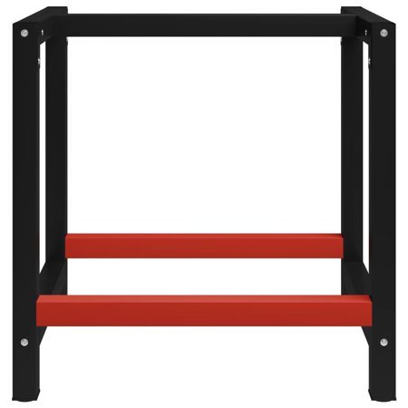 GDFIH Work Bench Frame Metal 31.5 x22.4 x31.1 Black and Red