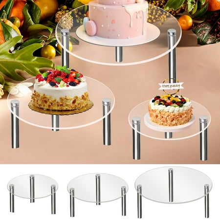 Meijuhuga 1 Set Cake Stand Transparent Strong Load-bearing Round Shape Acrylic Birthday Cupcake Dessert Stand Holder Party Supplies
Meijuhuga 1 Set Cake Stand Transparent Strong Load-bearing Round Shape Acrylic Birthday Cupcake Dessert Stand Holder Party Supplies