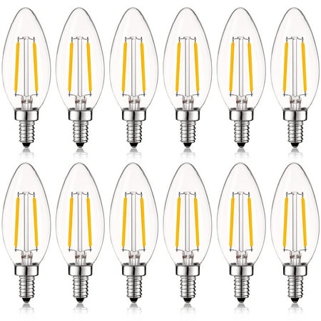Luxrite 4W E12 Vintage Candelabra Dimmable LED Light Bulbs 40W Equivalent 400 Lumens 2700K Warm White Blunt Tip 12-Pack
Luxrite 4W E12 Vintage Candelabra Dimmable LED Light Bulbs 40W Equivalent 400 Lumens 2700K Warm White Blunt Tip 12-Pack