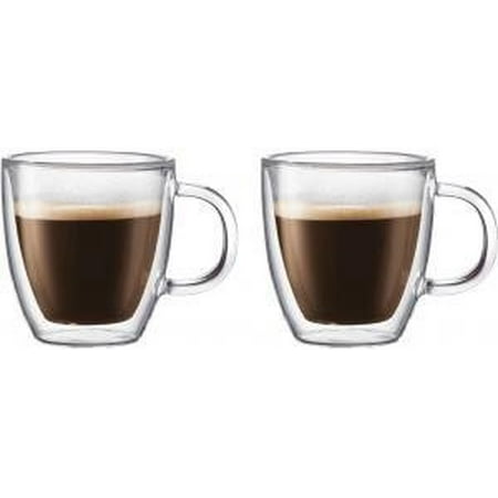 Bodum Bistro Espresso 5 oz Double Wall Glass Set of 2