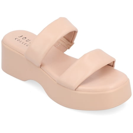 Journee Collection Womens Veradie Tru Comfort Foam Slip On Platform Sandals