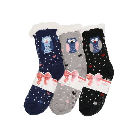 Angelina Winter-Weight Sherpa-Lined Knitted Thermal Crew Socks (3-Pairs) 
Angelina Winter-Weight Sherpa-Lined Knitted Thermal Crew Socks (3-Pairs)