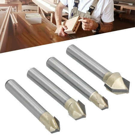 Higoodz V Groove Bit Woodworking Router Bit 4Pcs V Groove Router Bit Industrial Set 90 Degree 1/4 5/16 3/8 1/2in Cutting Diameter 1/4in Shank
Higoodz V Groove Bit Woodworking Router Bit 4Pcs V Groove Router Bit Industrial Set 90 Degree 1/4 5/16 3/8 1/2in Cutting Diameter 1/4in Shank