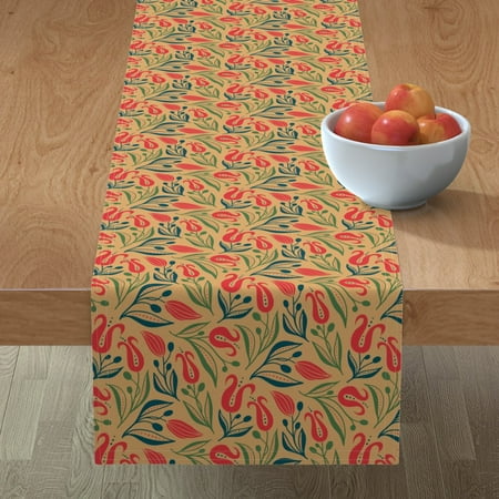 Cotton Sateen Table Runner 72 - Deco Holiday Colors Retro Floral Mid Century Christmas Red Green Winter Camel Midcentury Modern Gold Print Custom Table Linens by Spoonflower
Cotton Sateen Table Runner 72 - Deco Holiday Colors Retro Floral Mid Century Christmas Red Green Winter Camel Midcentury Modern Gold Print Custom Table Linens by Spoonflower